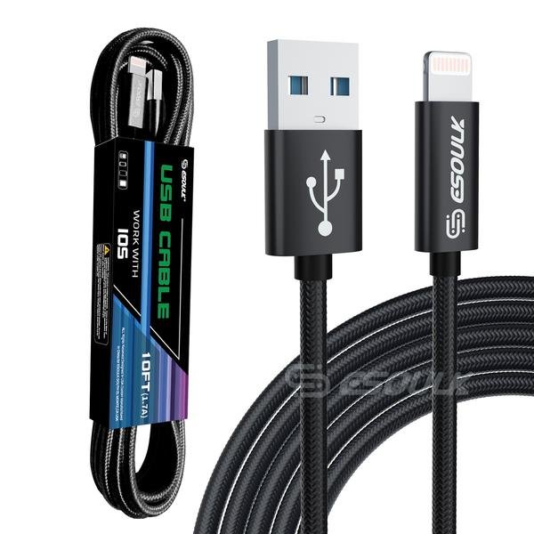 10FT Fast Charging USB Cable for iPhone XS, XR & XS Max