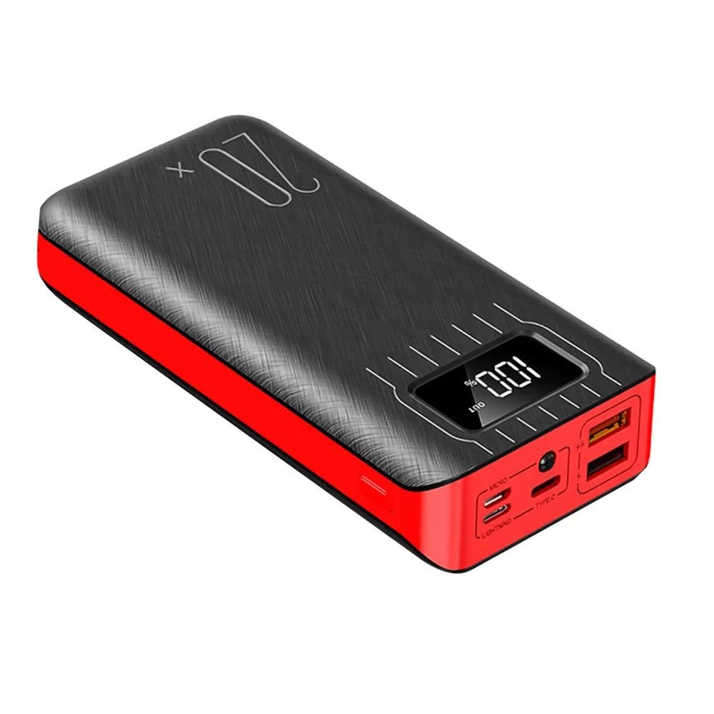 20,000mAh Power Bank with Dual USB & LED Flashlight